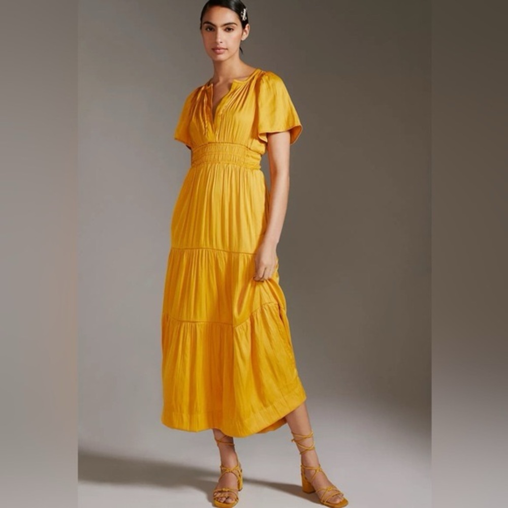 Anthropologie Somerset Satin Maxi Dress - Picture 7 of 7